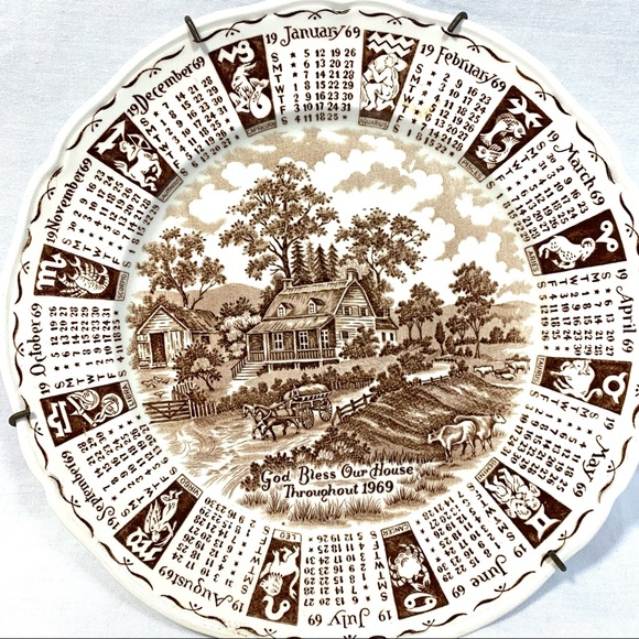 Alfred Meakin Other - Alfred Meakin 1969 Calendar Plate